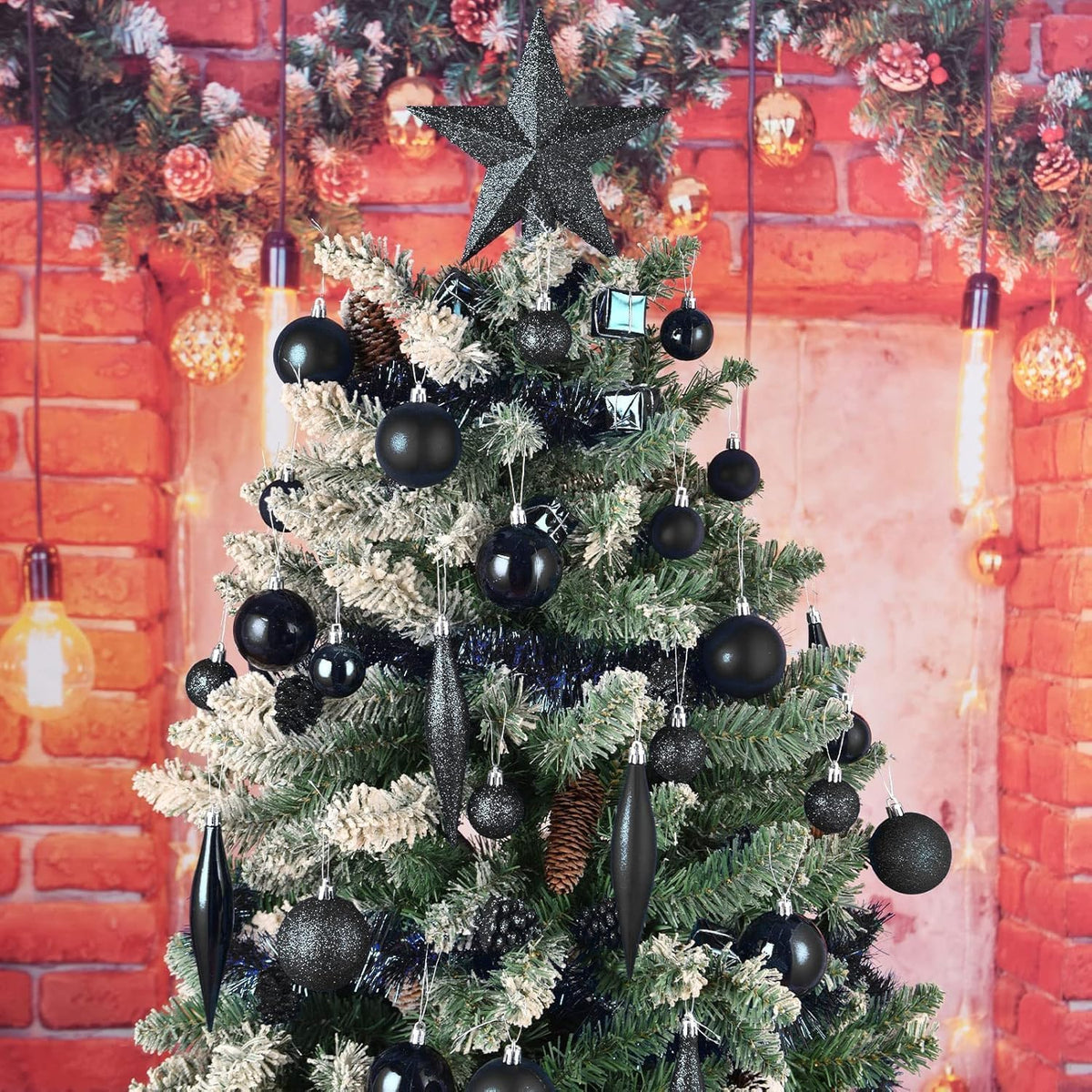 Adornos de bola de Navidad de 30 quilates, decoración de árbol de N...