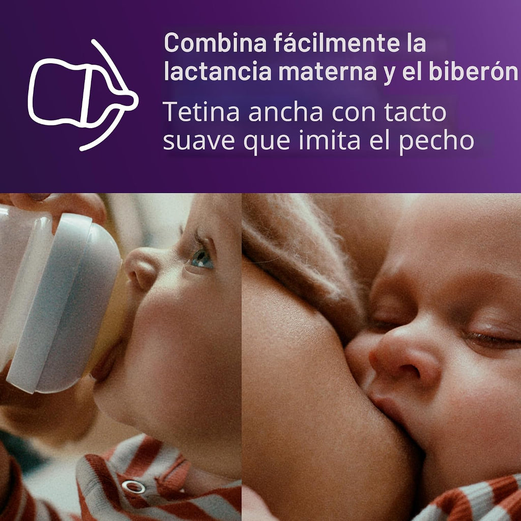 Philips Avent Biberones naturales, flujo lento, 4 onzas, sin BPA, p...
