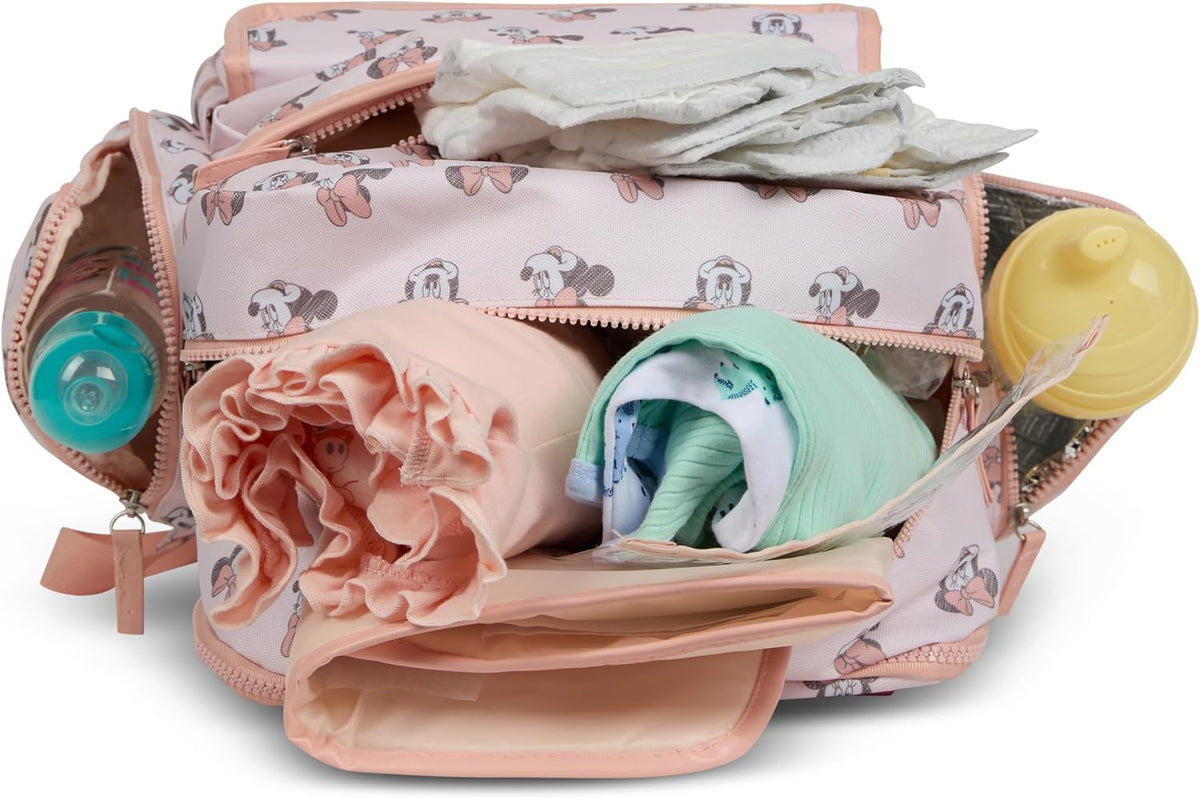 Disney Mochila para pañales con cambiador Minnie Mouse \u2013 Bolsa...