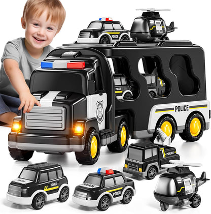 JUKUDAHU Camión de Policía de Juguete para Niños de 3 4 5 6 Años -...