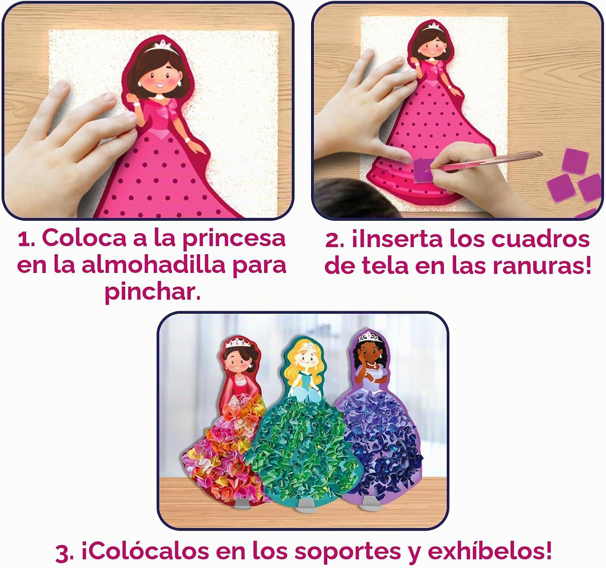 Skillmatics Poke-in Art Princesas mágicas, kit de manualidades de m...