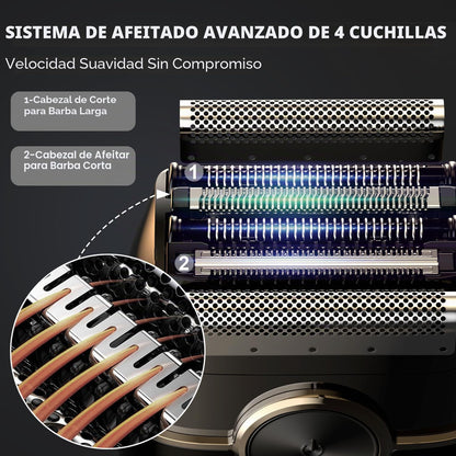 NKTMXY Afeitadoras eléctricas para hombres: 4 cuchillas flotantes y...