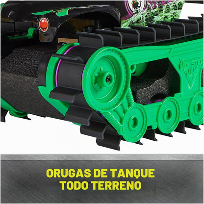 Monster Jam Grave Digger Trax Camión de juguete todoterreno RC, esc...