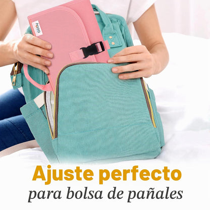 Kopi Baby Cambiador de pañales portátil con bolsillo para toallitas...