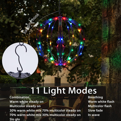Bolas de luz de Navidad de 12 pulgadas, paquete de 3 esferas de dec...