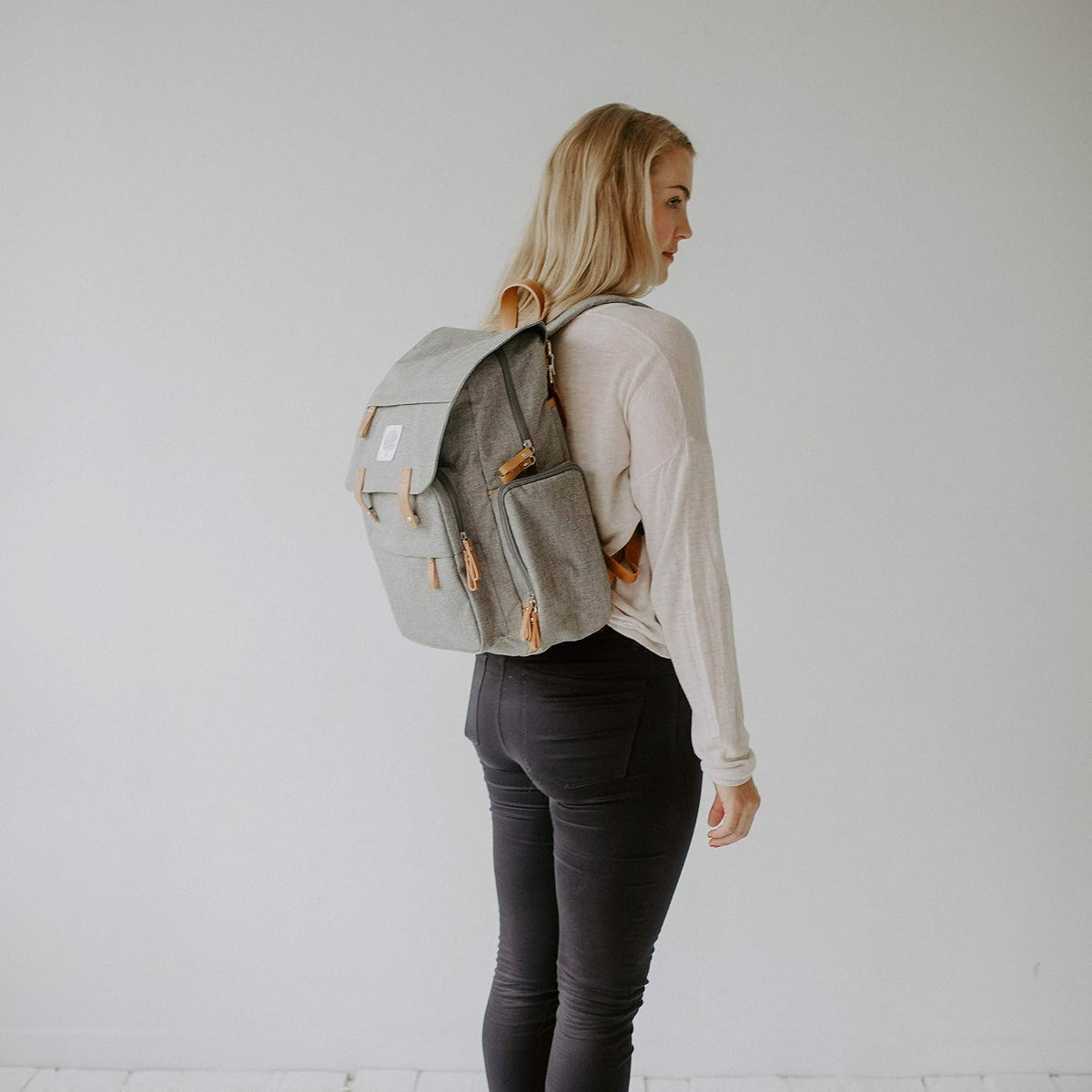 Parker Baby Co. - Mochila para pañales con cambiador, color gris |...
