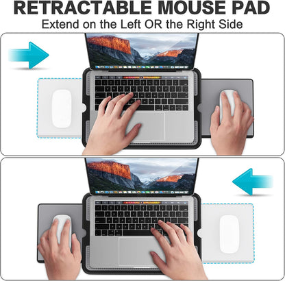 AboveTEK Escritorio portátil para laptop con bandeja retráctil para...