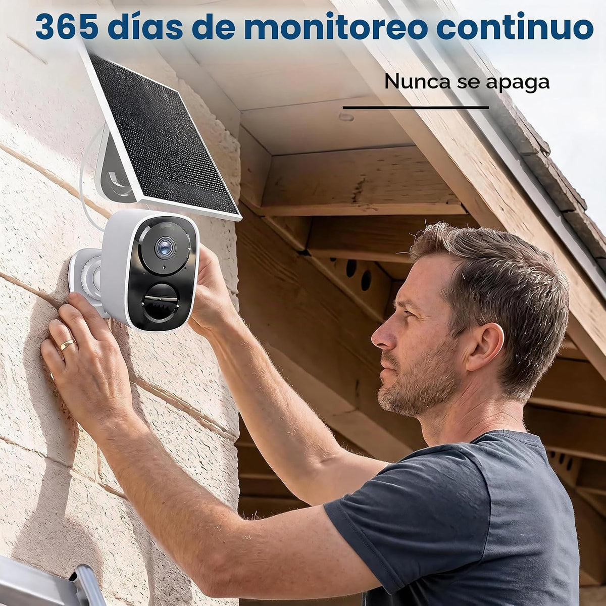 Paquete de 2 cámaras de seguridad solar 2.4G y 5G inalámbricas para...