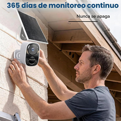 Paquete de 2 cámaras de seguridad solar 2.4G y 5G inalámbricas para...