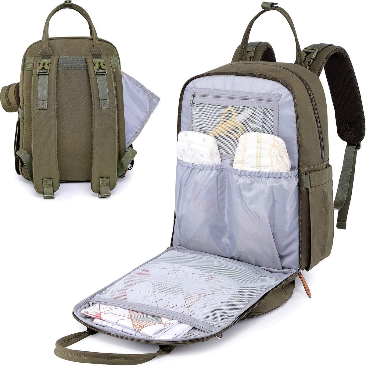 BabbleRoo Mochila para pañales \u2013 Bolsa de viaje para Baby Esse...
