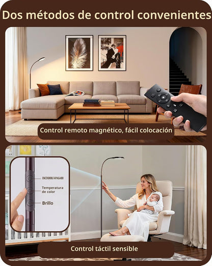 EDISHINE Lámpara de pie LED moderna 1300LM Lámparas de pie para sal...