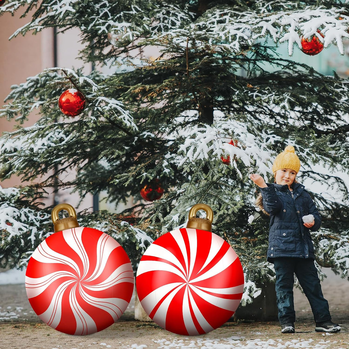 Jetec - 2 bolas de Navidad inflables gigantes de 32 pulgadas | Dise...