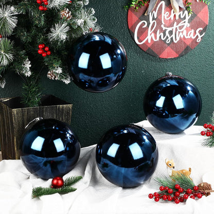 Zubebe 4 piezas de adornos de bola de Navidad extra grandes de 8...