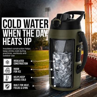 Under Armour Botella de agua aislada con asa y gancho para cerca, j...