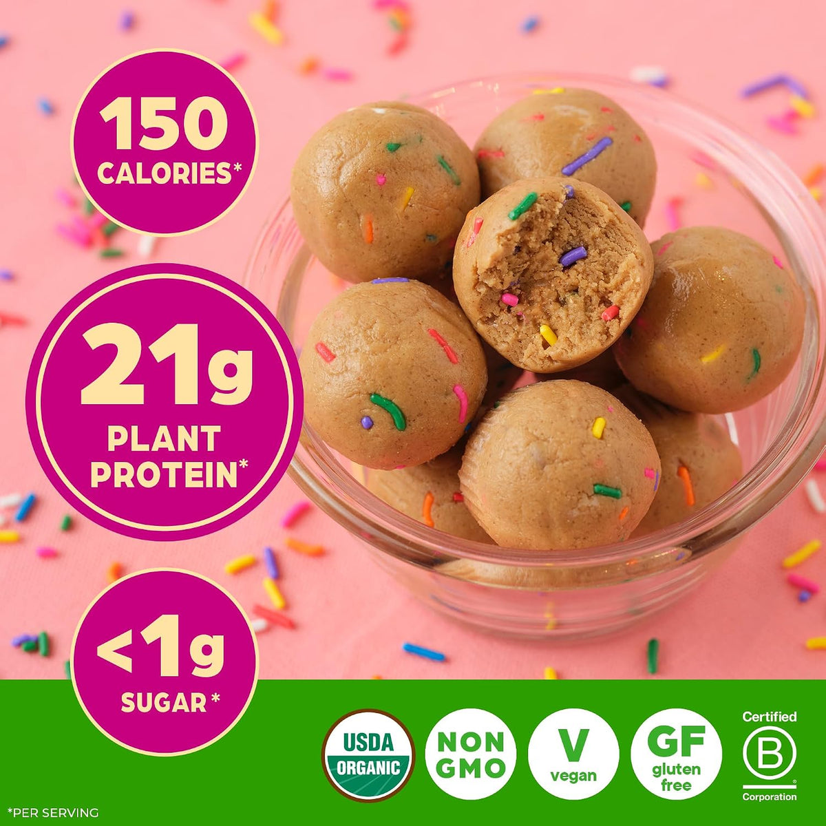 Orgain Proteína en polvo vegana orgánica de 0.74 oz, pastel de cump...