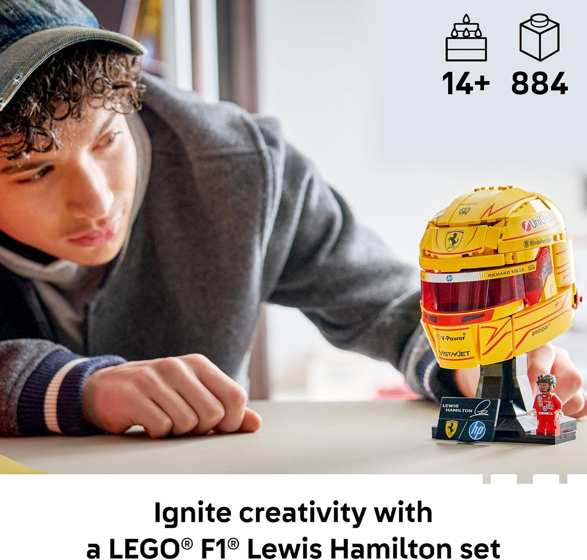 LEGO Editions Scuderia Ferrari HP Lewis Hamilton Casco 43022 | Jueg...