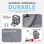 KABAQOO Mochila para pañales con estación de cambio desmontable, bo...