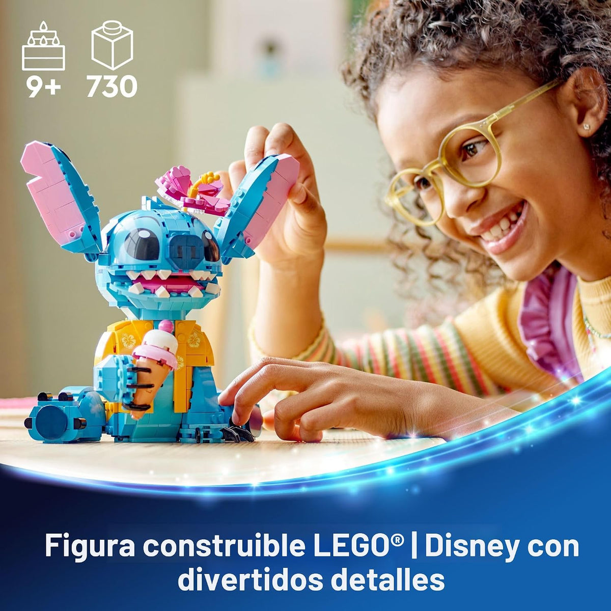 LEGO Disney Stitch Kit de construcción de juguete, juguete de Disne...