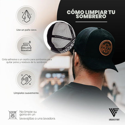 Urban Effort Trucker Hat para hombre – Gorra de béisbol con parte t...