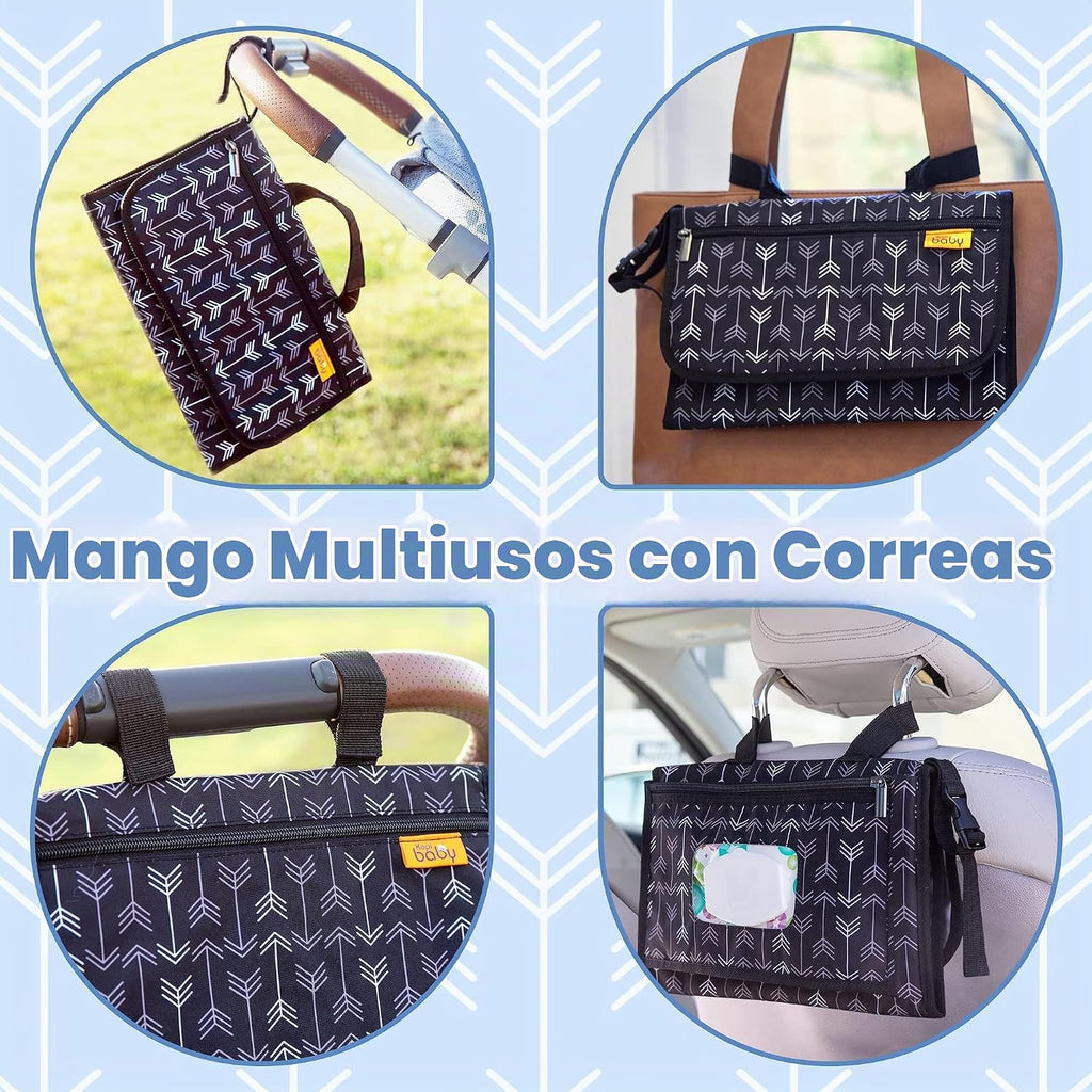 Kopi Baby Cambiador de pañales portátil, bolsillo para toallitas, f...