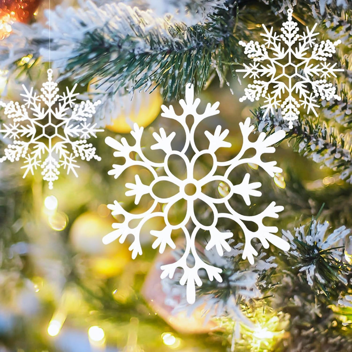 kockuu Decoraciones grandes de copos de nieve colgantes de Navidad...