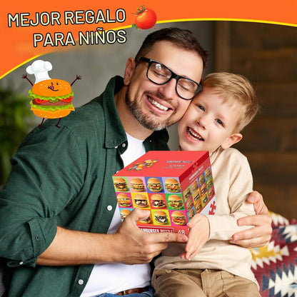 Rompecabezas de piso jumbo para niños, rompecabezas de hamburguesa...