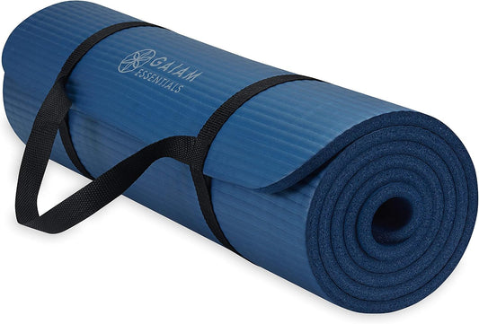 Gaiam Tapete de yoga grueso, esterilla de ejercicio y fitness con c...