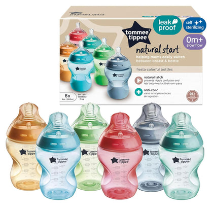 Biberón Tommee Tippee cercano a la naturaleza, 9 onzas, 6 unidades,...