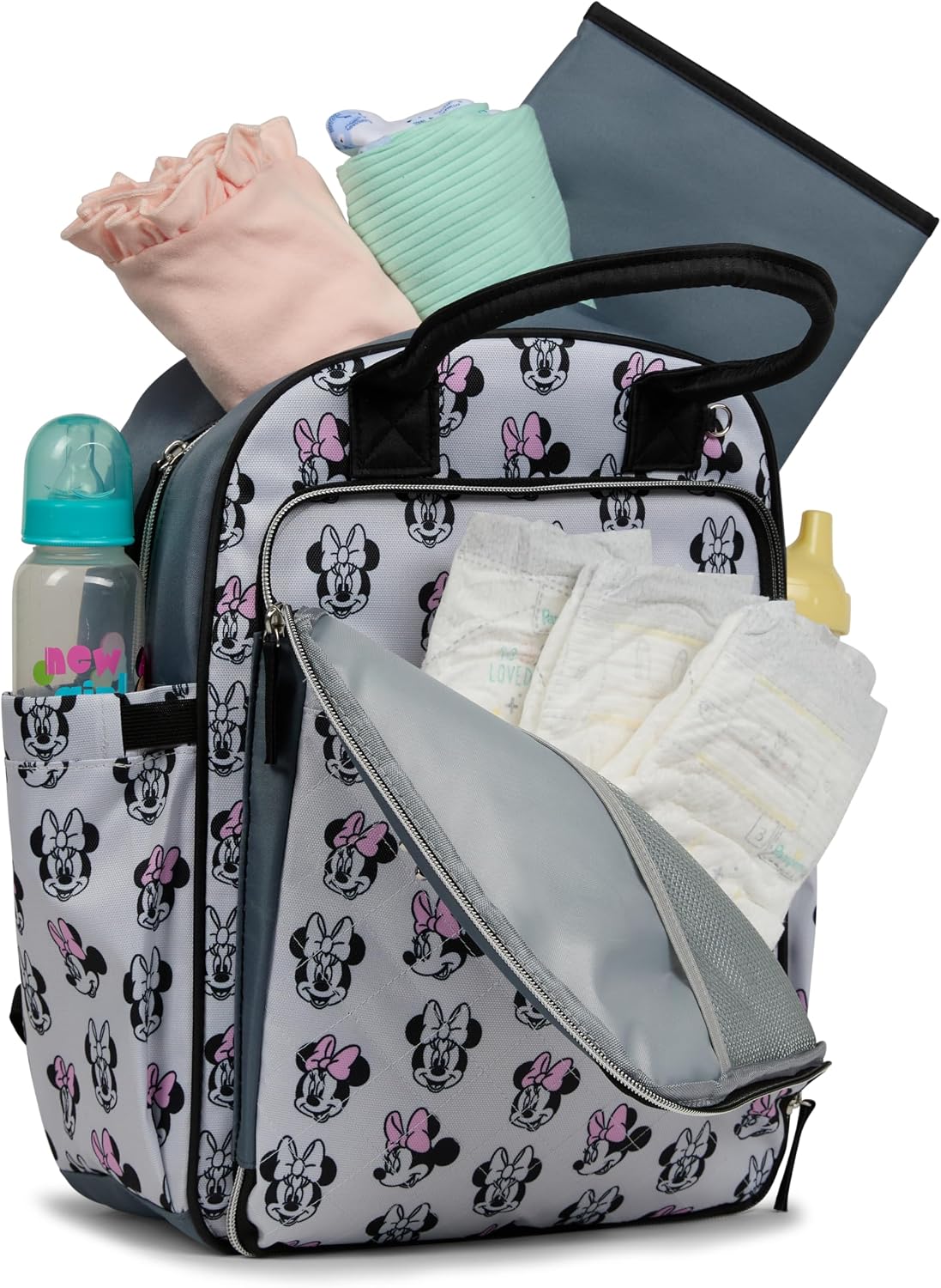 Disney Mochila para pañales con cambiador Minnie Mouse \u2013 Bolsa...