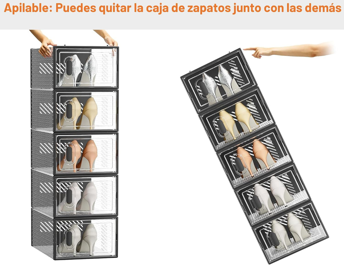 SIMPDIY Almacenamiento de zapatos, paquete de 12 organizadores de z...