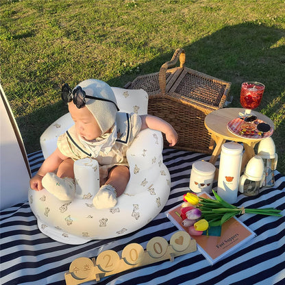 EKEPE Asiento inflable para bebé para bebés de 3 meses en adelante,...