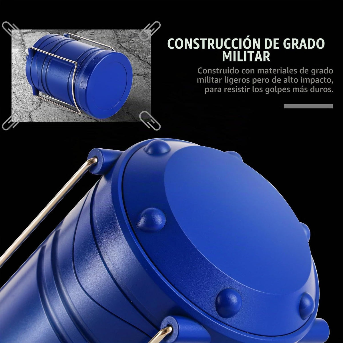 Lichamp Linterna LED de camping, paquete de 4 linternas alimentadas...