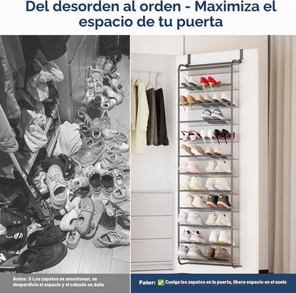 Whitmor 36 pares de organizadores de zapatos para colgar sobre la p...