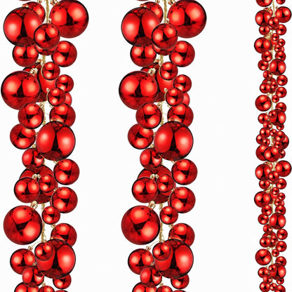 Yuxung 2 guirnaldas decorativas de bolas de Navidad de 15 pies, col...