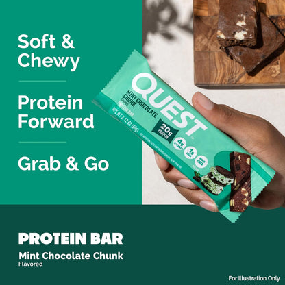 Quest Nutrition - Barras de proteína de chocolate con menta, 0.71 o...