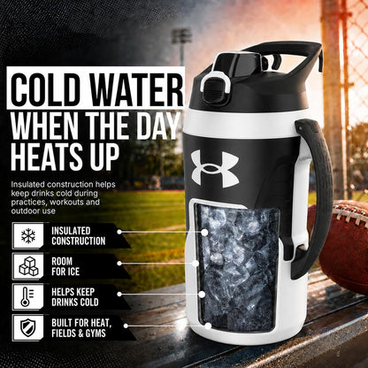 Under Armour Botella de agua aislada con asa y gancho para cerca, j...