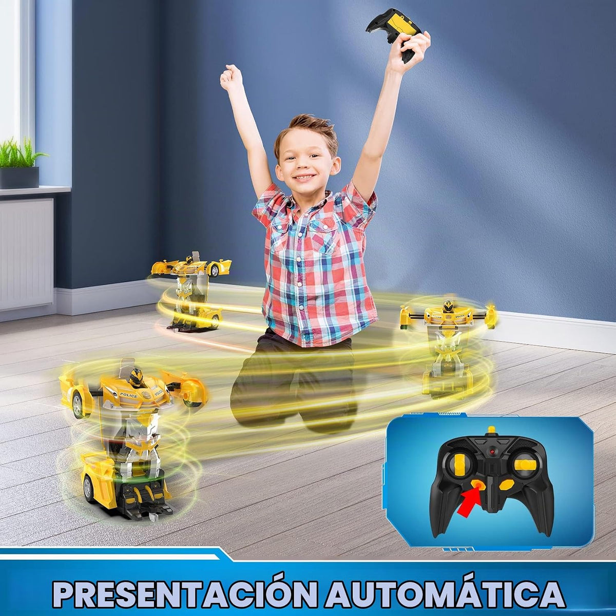 FDJ Automóvil a control remoto \u2013 Robot de automóvil transforma...