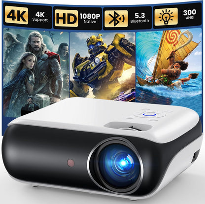 HAPPRUN Proyector Bluetooth Nativo 1080P - Estándar | Native 1080P...