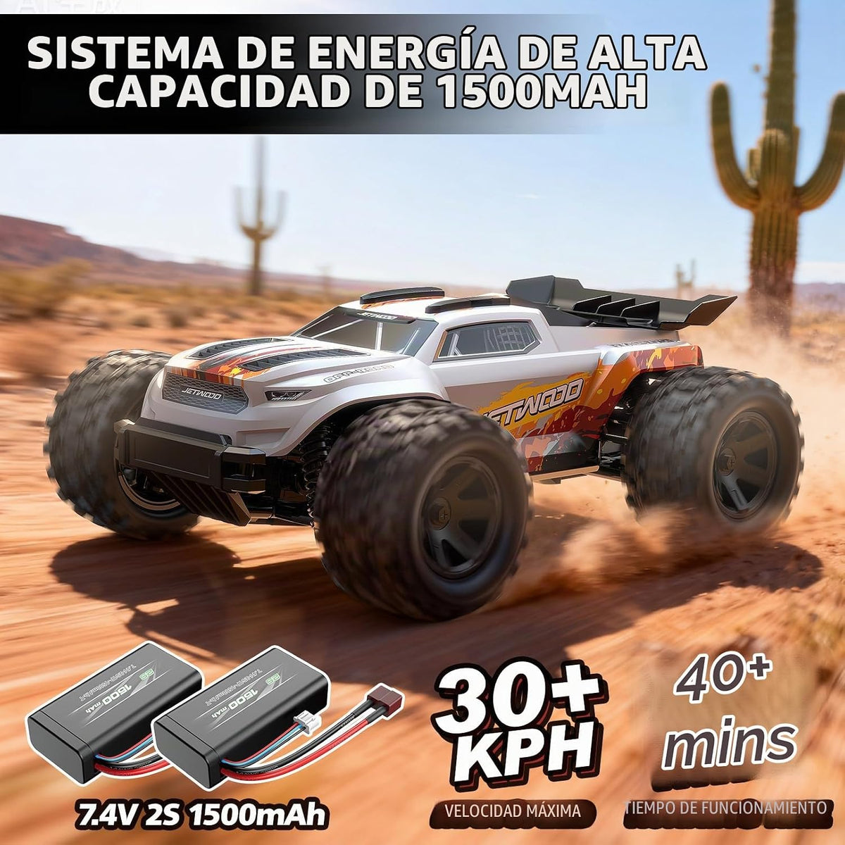 Jetwood 1:18 RC Buggy 36 KPH Fast RC Cars para adultos, 4WD listo p...