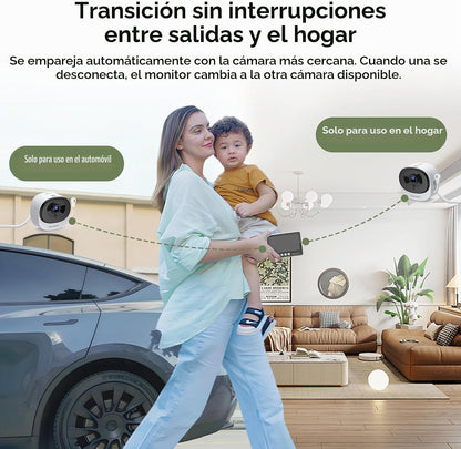 bonoch Monitor de bebé de doble uso para el hogar 2 en 1, visión cl...