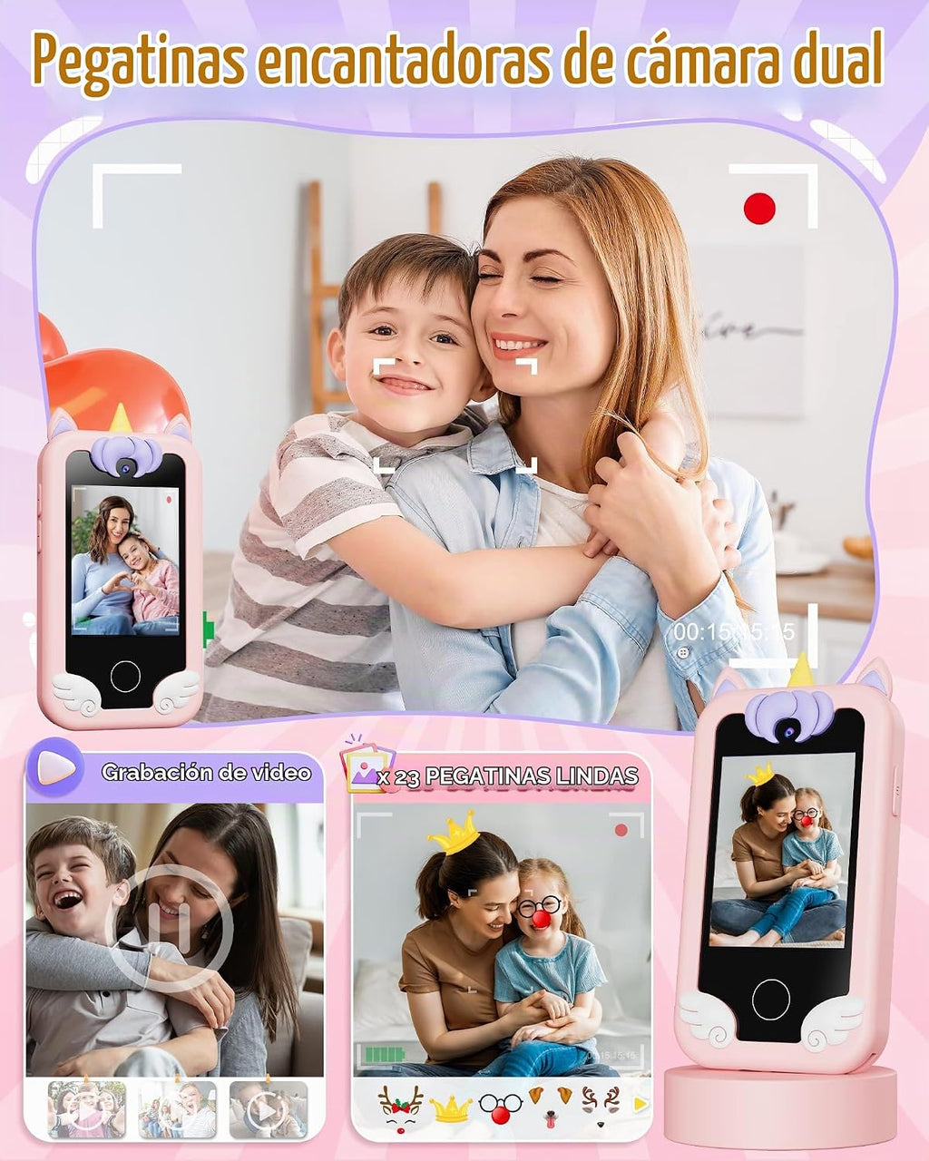 KOKODI Juguetes de Teléfono Inteligente para Niños, Regalos de Cump...