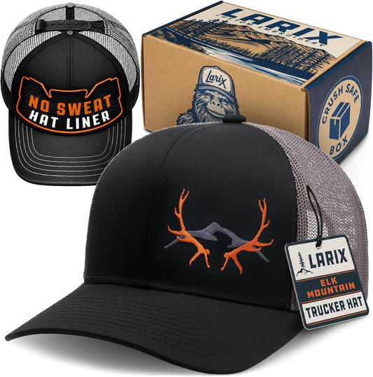LARIX Trucker Hat Men - Gorra Snapback con parte trasera de malla t...
