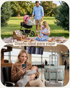 FHELAD - Bolsa de pañales grande con correa de equipaje, 14 bolsill...
