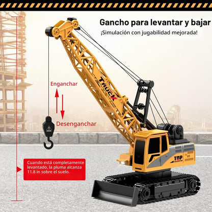 Dwi Dowellin Grúa de Construcción de Control Remoto para Niños, Grú...