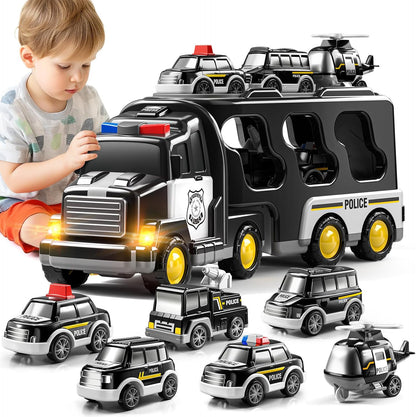 JUKUDAHU - Camión de policía de juguete para niños y niñas de 3 a 9...
