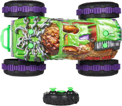 Hot Wheels Monster Trucks Mutant Chaos Wreckin' Wolf Vehículo RC |...