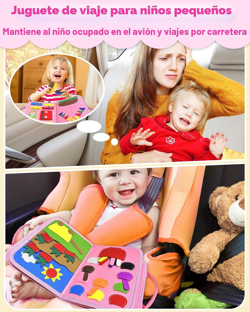 Exorany Tablero ocupado Montessori Juguetes para niñas pequeñas, re...