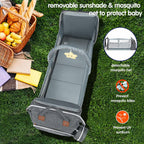 DerJunstar - Mochila para pañales con cambiador para bebés con cuna...