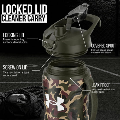 Under Armour Botella de agua aislada con asa y gancho para cerca, j...