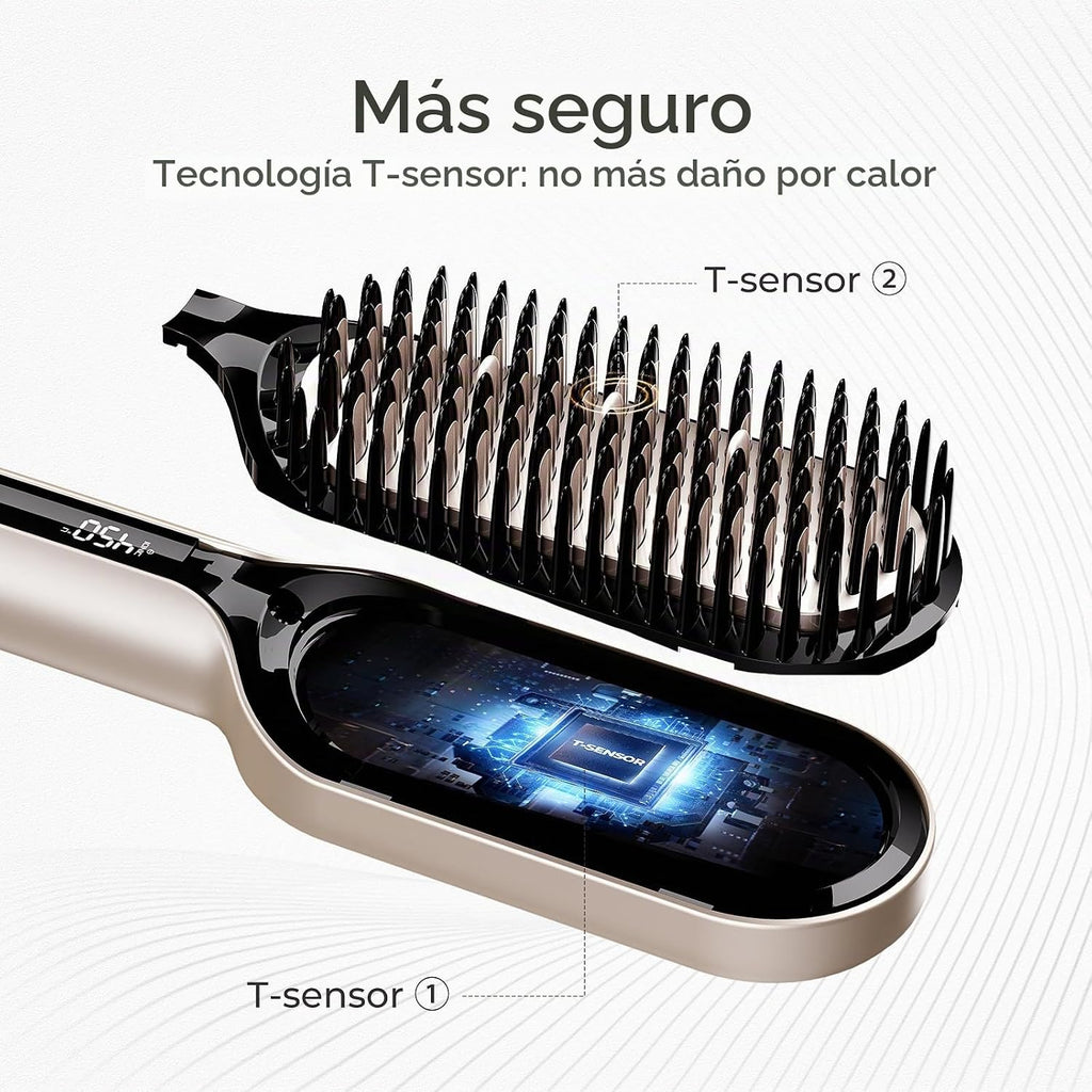 TYMO Cepillo alisador de cabello \u2013 Cepillo alisador iónico Plu...